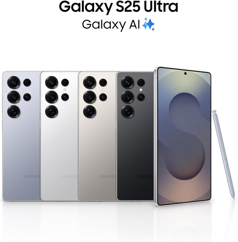 Samsung Galaxy S25 Ultra 5G (Titanium, 12GB RAM, 512GB Storage) | Ultimate AI Smartphone, 200MP Camera, S Pen Included
